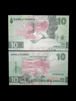 BILLETE ZAMBIA 10 KWACHA 2024